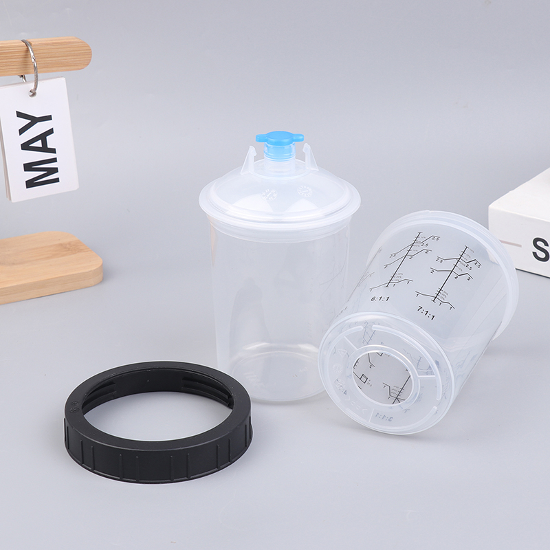CA 1Pc Verf Spray Cup 180/350/800 ml Plastic Verf Mengbeker Wegwerp Verf Cup Spray Pot Type Quick Cup