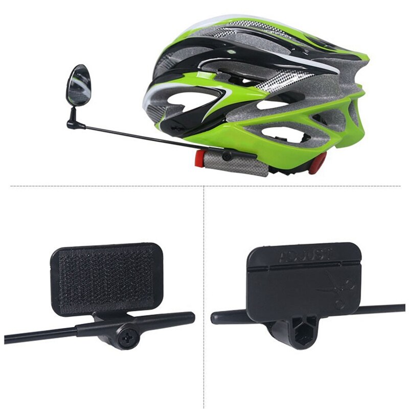 Uniwersalny kask rowerowy lustro regulowany MTB Droga rowerowy kask motocyklowy z kryształowym lusterkiem wstecznym