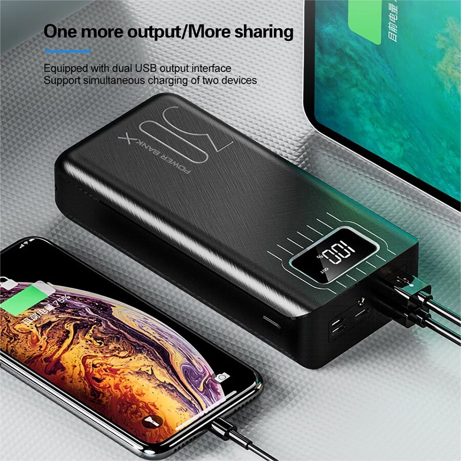 50000 MAh Handy, Mobiltelefon Energie Schnelle Ladung Handy, Mobiltelefon Energie LED-anzeige Tragbare Externe Batterie Ladegerät Geeignet für Alle Smartphones