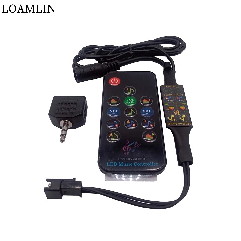 Controller LED RGB Per Strisce WS2811/WS2812B Con Telecomando IR 24 Tasti E App Bluetooth - 5-24V - 3