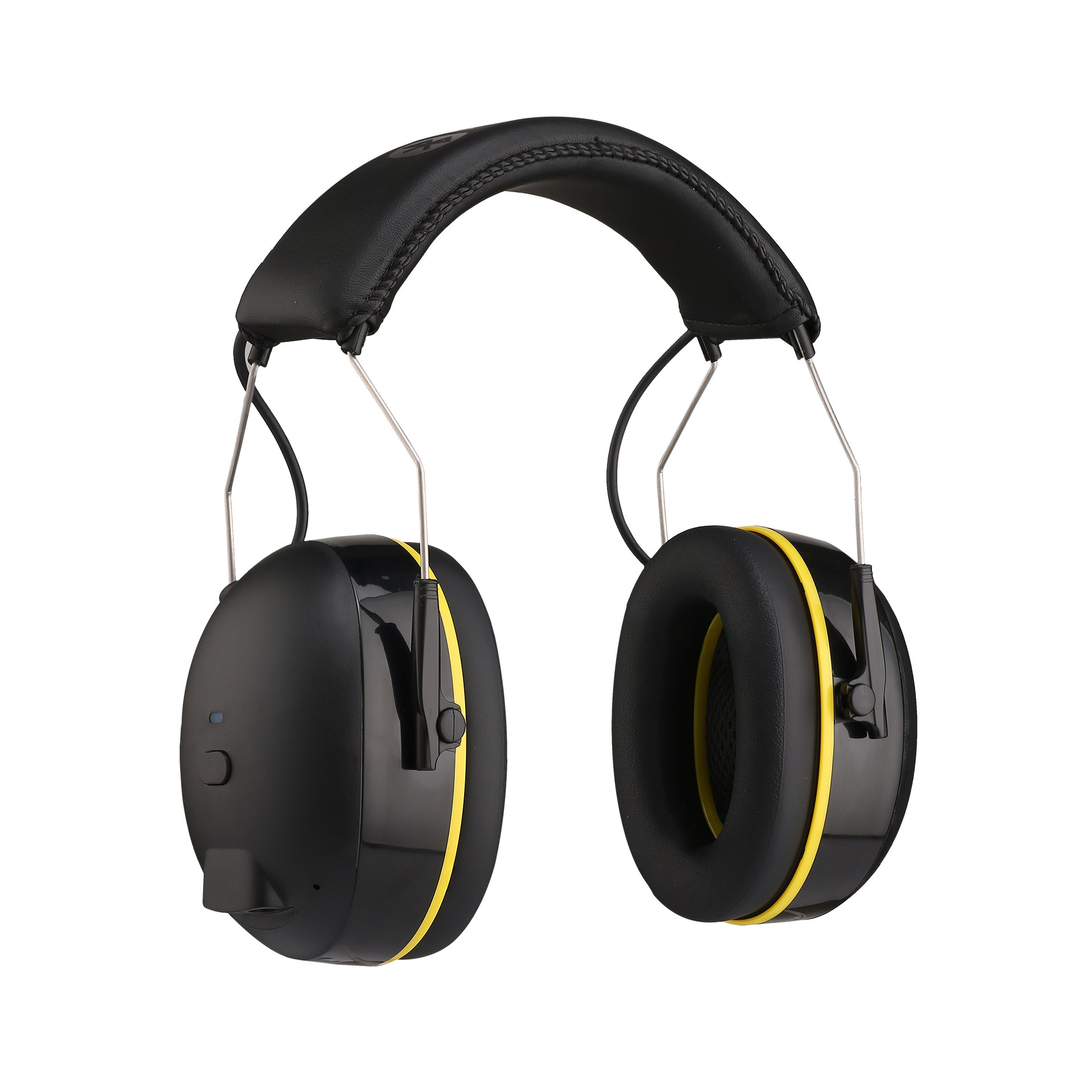 Auriculares de protección auditiva SNR de 30dB con Bluetooth, orejeras de seguridad recargables con reducción de ruido, Protector auditivo inalámbrico: YELLOW