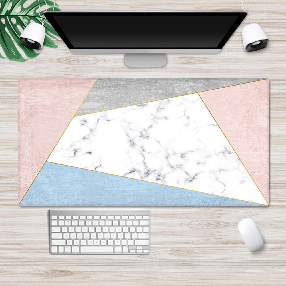 Extra Large Mouse Pad Flower Print Locking Edge Computer Gaming Mousepad Keyboard Laptop Cushion Office Home Desk Mats