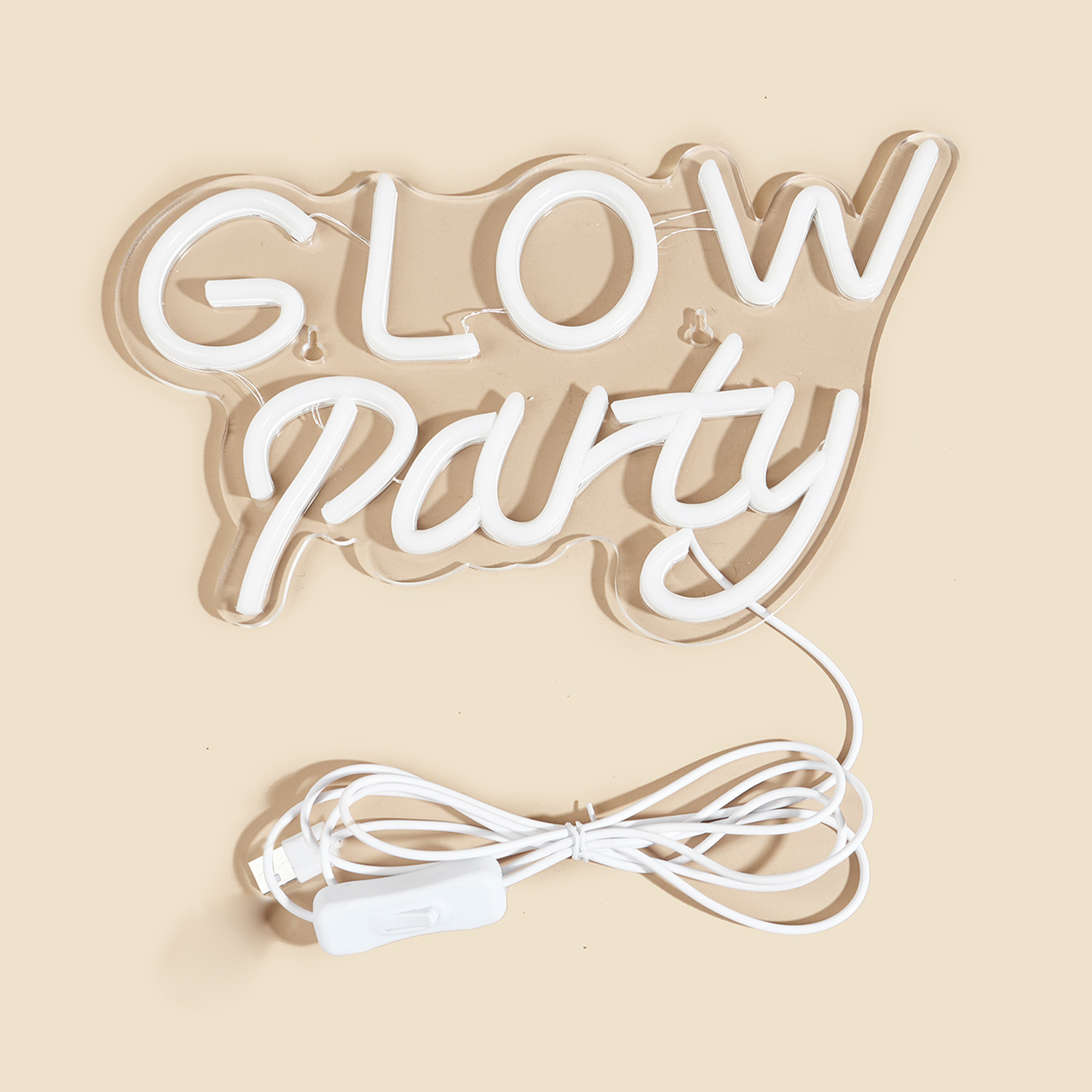 Chi-kjøpe ledet neon glød fest usb-drevne neonskilt nattlys 3d veggkunst og spillrom soverom stue dekor lampe skilt