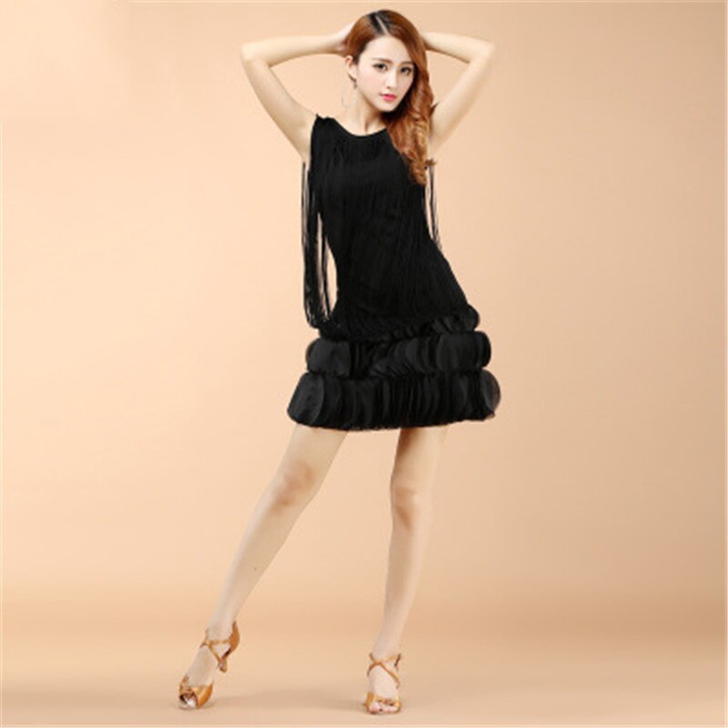 Tassel Latin Dance Dress for Women1920s Sequin Fringe Charleston Flapper Great Gatsby Stage Dance Clothing Dresses Wear Costumes: PL