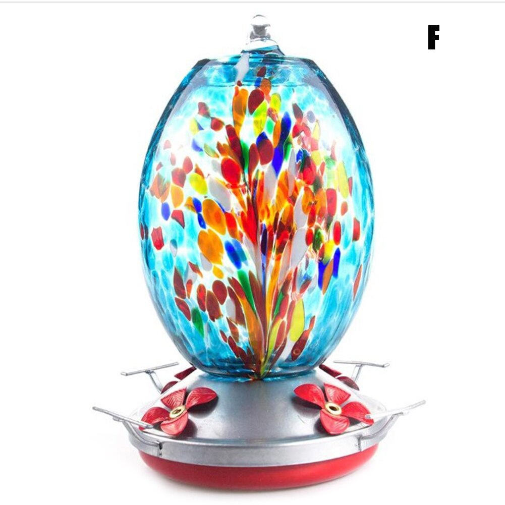 Hummingbird Feeders for Outdoors Stained Glass Leakproof Birds Feeder Hummingbird Feeder Bird Supplies TB: F