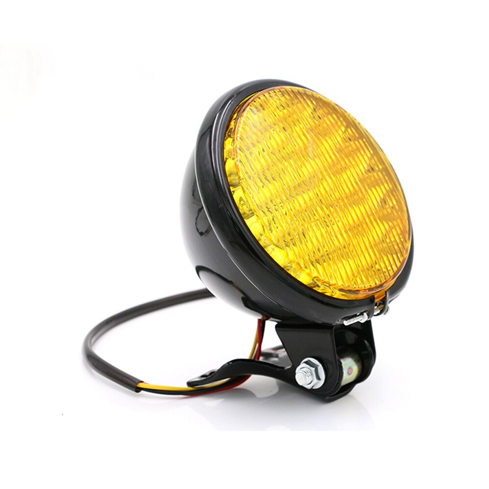 5" inch Motorcycle Headlight Amber LED Light 35W 12V Round LED HeadLamp For Cafe Racer Moto Accessories