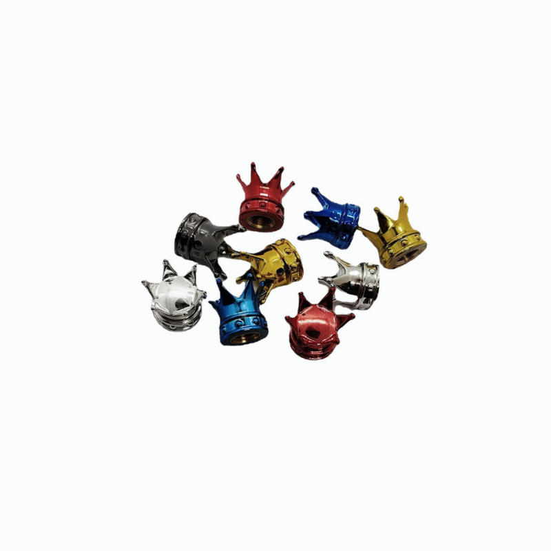 4 Stück Universal Crown Wheel Ventilabdeckungen Luft staubdicht wasserdicht Auto Motorrad Reifen Felgenabdeckungen Auto Dekoration Ventilkappen