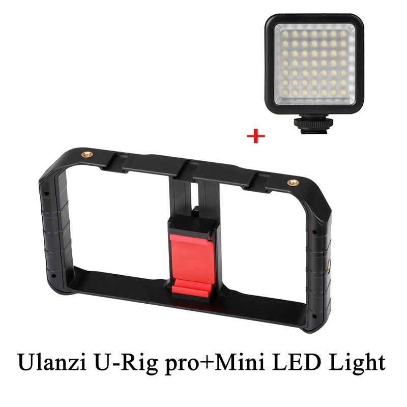 Ulanzi U Rig Pro Smartphone Video Rig Phone Stabilizer Grip Tripod Mount with Mic LED Light Port Microphone for iPhone Andriod: Bundle 2