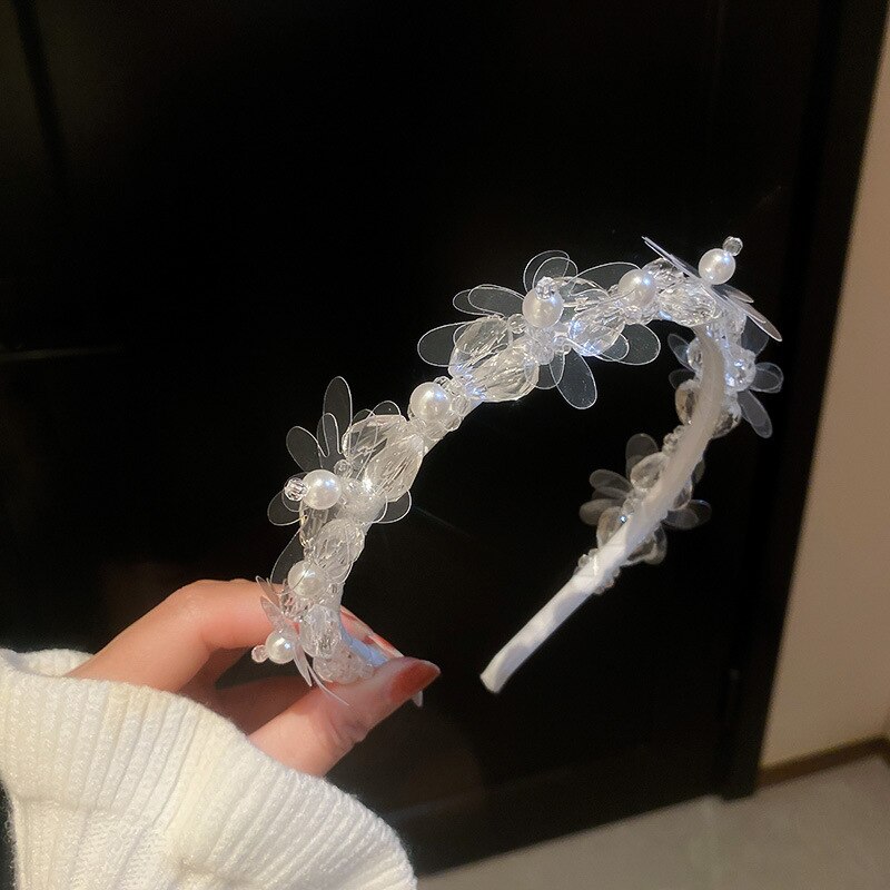 Parel Kristal Bloem Hoofdband Rococo Wind Kleine Verse Hoofdband Niche Gevoel Van Lente Super Fee Haar Accessoires: small