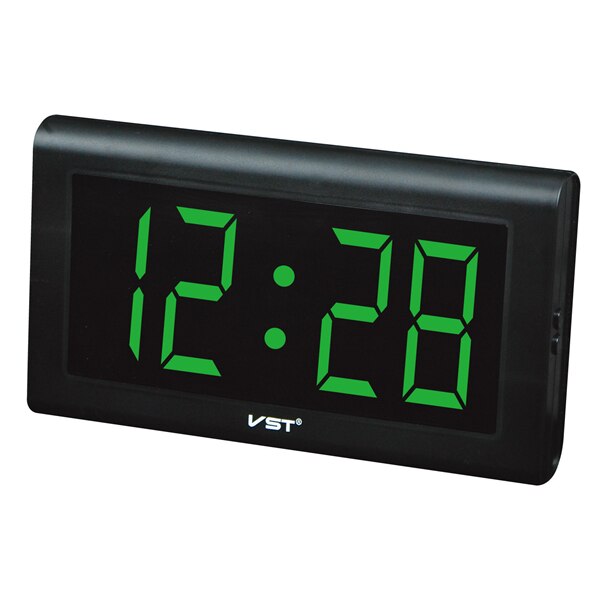 big screen digital LED Wall Clock Europe modern table clock Big numbers electronic clock With EU plug living room led clock: Green