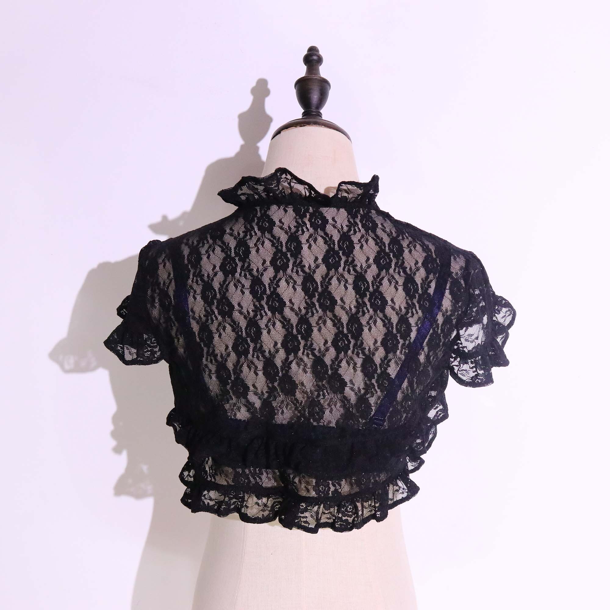 Original Flamenco Spitze Schulter Kleider Getragen Durch Frauen LA06