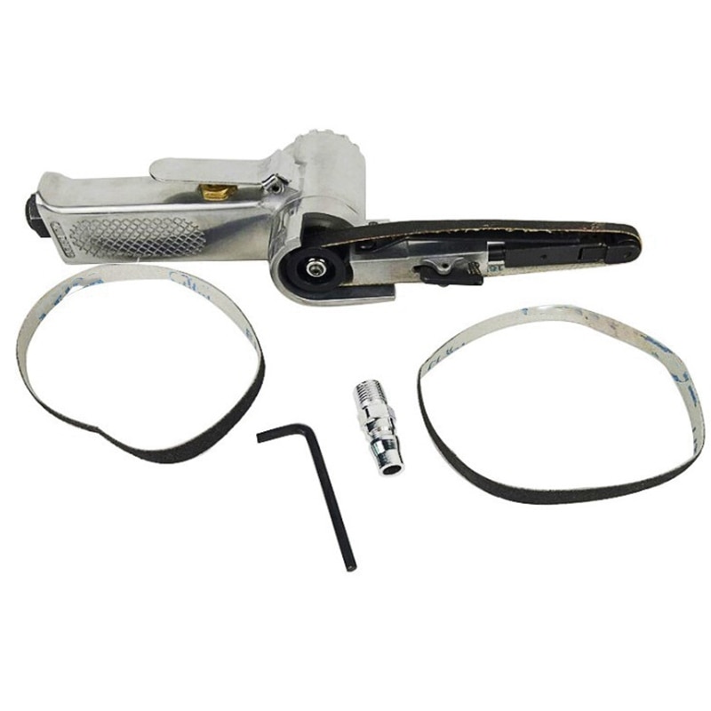 Luchtbandschuurmachine, haakse slijper, luchthaakse slijpmachine met schuurbanden voor luchtcompressor, schuurgereedschapset met pneumatische gereedschappen: Default Title