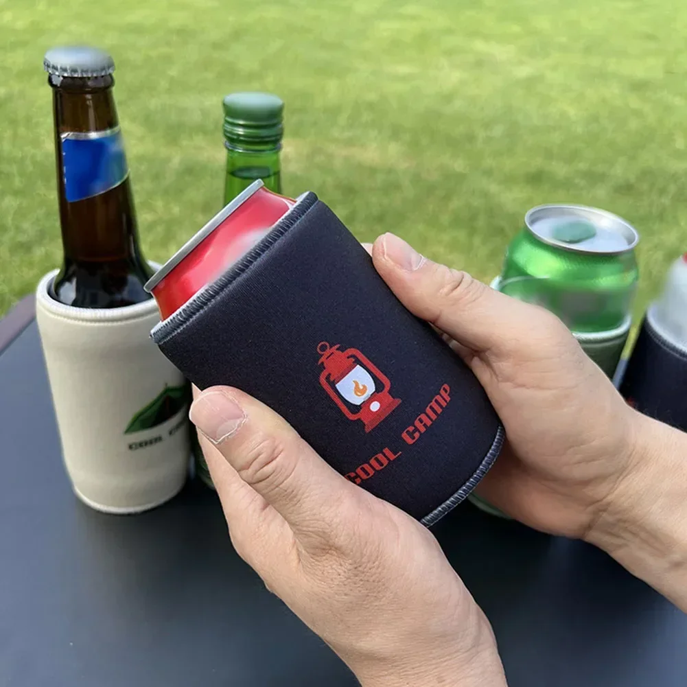 1pc Dosenkühler Hülse Camping Dosen Ärmeln Isolierte Bier Abdeckung Kühler Schutz Flasche Abdeckungen Nicht-slip Isolierte Flasche hülsen