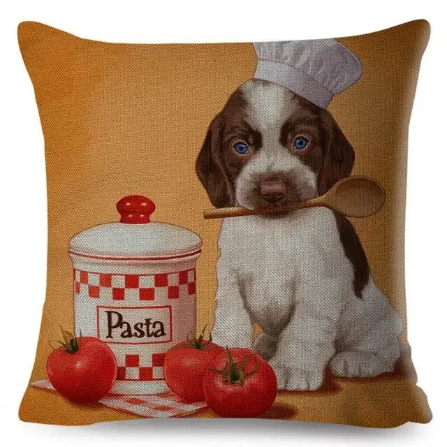 Farbe niedlichen Cartoon Haustier Hund Kissen bezug Kissen bezug Sofa Home Auto Dekoration Tier: WHITE