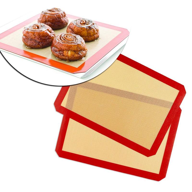 Non-stick Siliconen Bakken Mat Pad, 42*29.5 Cm Bakplaat Glasvezel Rolling Deeg Mat, Grote Maat Voor Cake Cookie Macaron