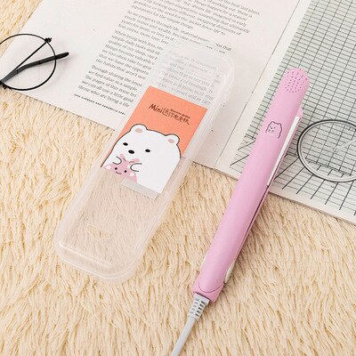 Cartoon Stijltang Krullend Haar Mini Student Kleine Power Meisje Air Pony Krultang Steil Volume Dual-Gebruik Rechttrekken Gereedschap: KT PINK