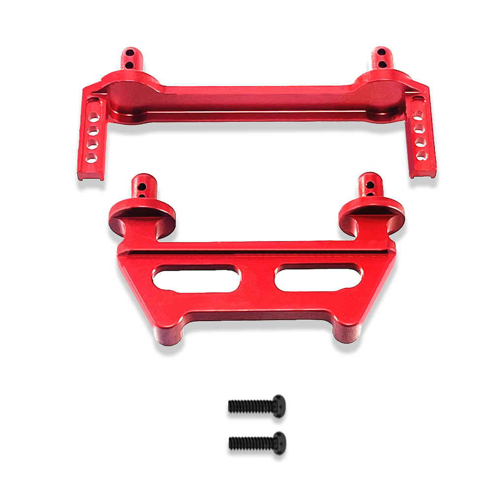MJX Hyper Go 16207 16208 16209 16210 H16 RC coche copa de dirección de Metal juego de brazo oscilante superior e inferior soporte de torre de choque piezas de mejora: Azul marino