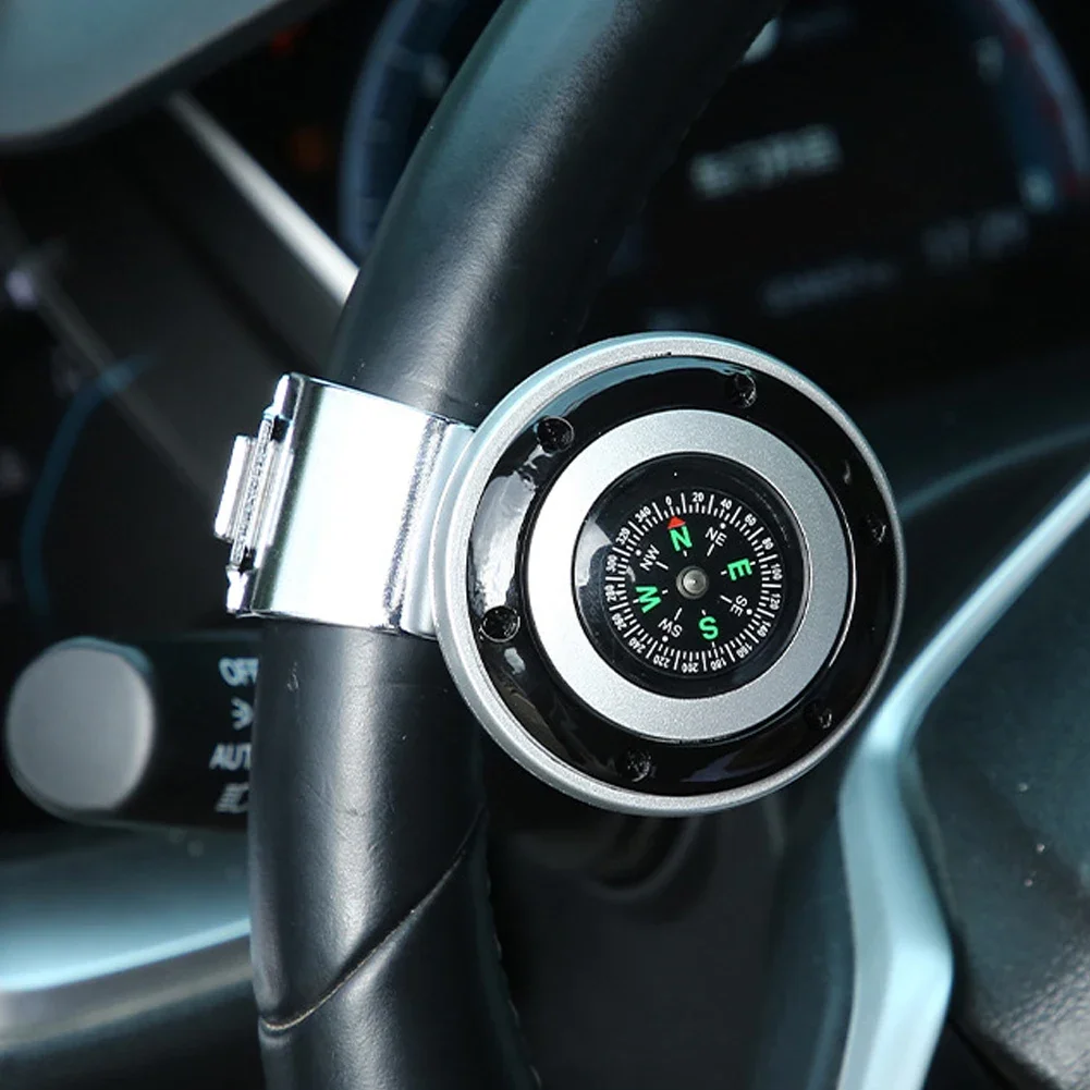Stuurwiel Spinner Knop Met Kompas Universele 360 Graden Rotatie Metalen Power Handvat Bal Booster Voor Auto Auto Auto Auto