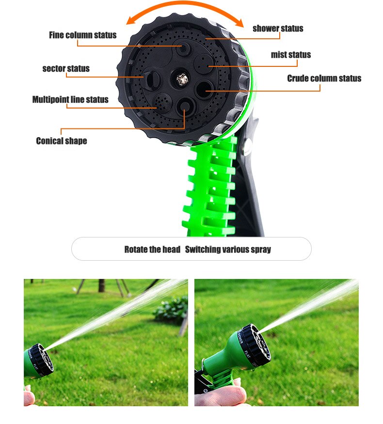 25FT-200FT Garden Hose Expandable Magic Flexible Water Miracle Hose For Irrigation Plastic Hose Pipe With Spray Gun To Watering