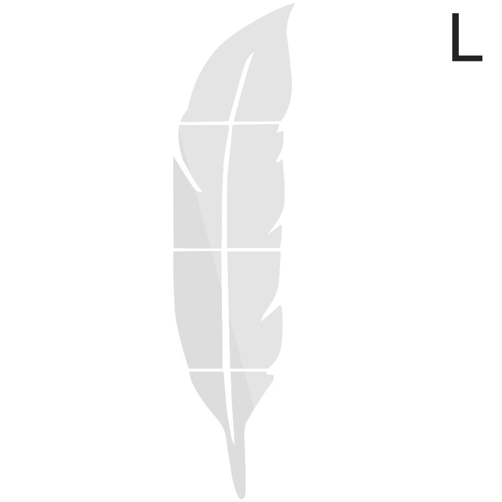 Muursticker spiegel plakkend 3d acryl waterdichte veren muursticker voor thuis slaapkamer muurdecoratie: L rechts zilver