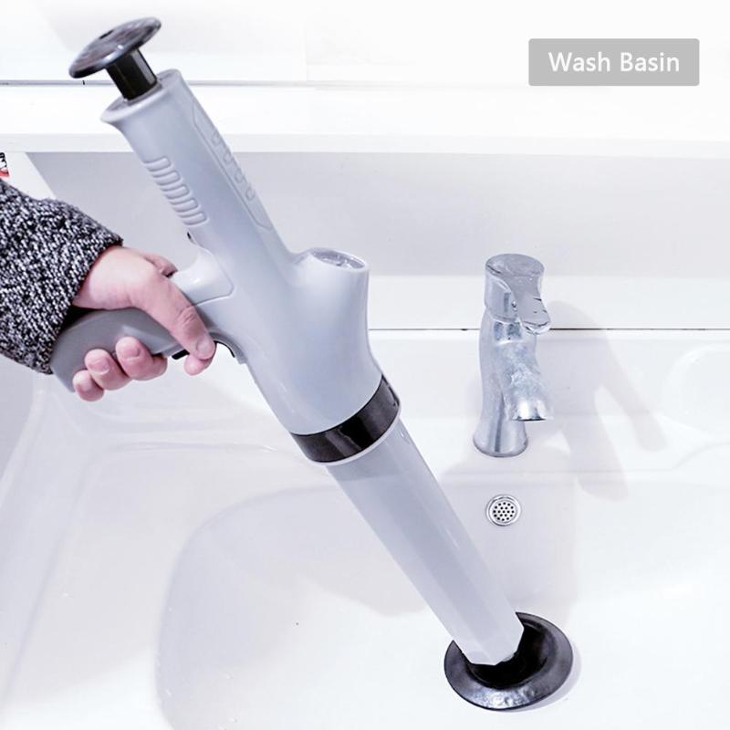 Luftstrøm afløbsblaster pistol højtryk kraftig manuel håndvask stempelåbner rensepumpe til toiletter brusere til badeværelse