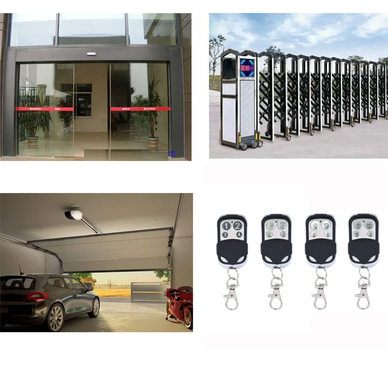 GERMA Universal 4 Buttons Garage Door Opener Remote Control 433MHZ Clone Fixed Learning Code For Gadgets Car Gate Garage Door