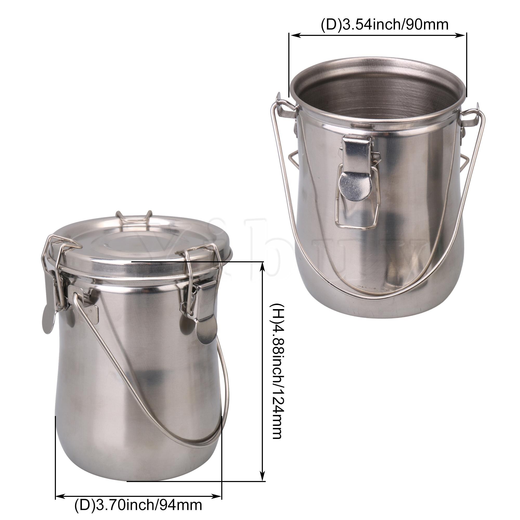 Stainless Steel Portable Large Brush Bucket for Outdoor Painting Silver