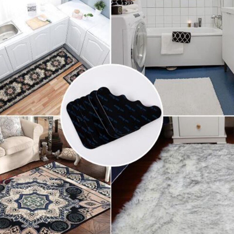 12 Pcs Carpet Grippers,Anti-Slip Rug Grippers,for Hardwood Floors and Tile Floors,Washable and Reusable Carpet Grippers