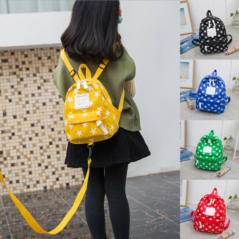 Smålåve skoleveske nylon stjerneprint mini ryggsekk søt baby skulderveske