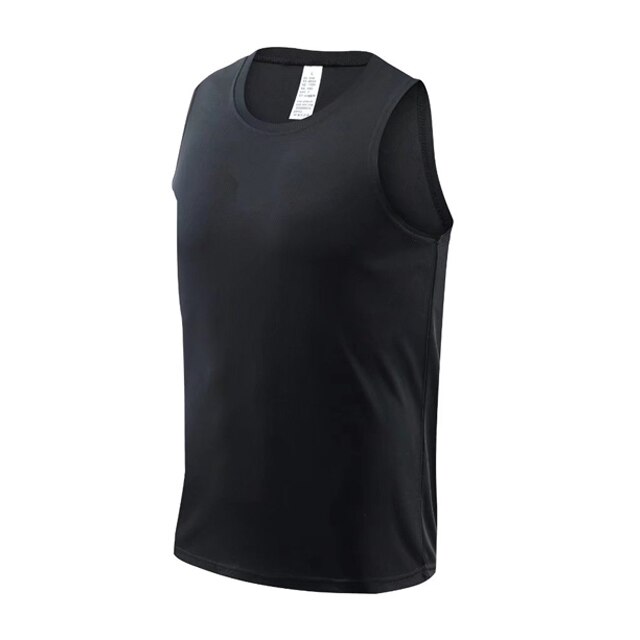 2022 Men Basketball vest Breathable Sport shirt Sleevess shirts top traning shirt Quick Dry workout gym vest fitness: black / 3XL