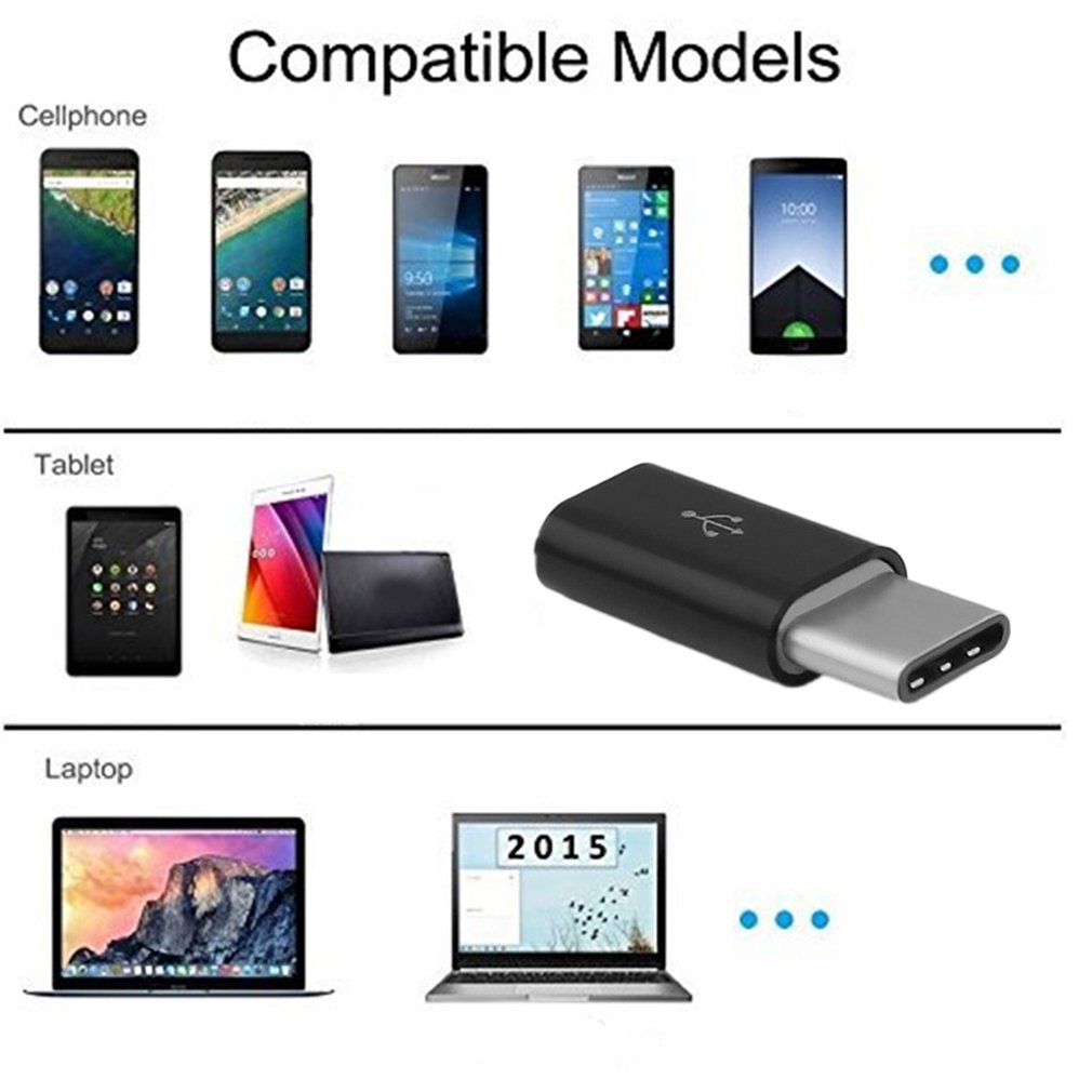 Conector Universal USB 3,1 tipo C a Micro USB macho a hembra, convertidor, adaptador de datos de USB-C portátil, dispositivo Android