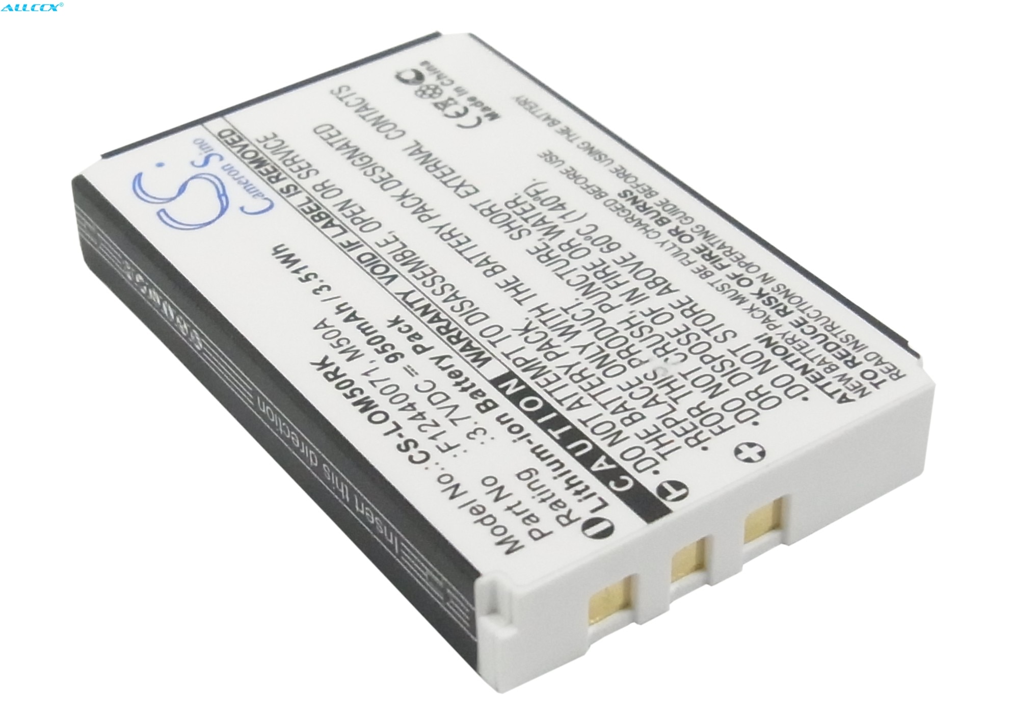 Cameron sino 950 mah batteri 190304-2004, f12440071, m50a til logitech dinovo edge, dinovo mini, y-ray 81