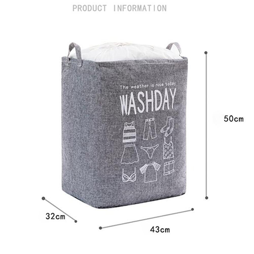 Waterproof Dust Collecting Bucket Hamper Washing Toy Dirty Clothes Storage Organizer Laundry Baskets Bin