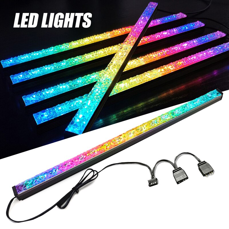 Computer Case Diamond LED Strip Light Rainbow PC Case Lighting LED Strip Kit Lighting For Computer LED Strip Light Parts