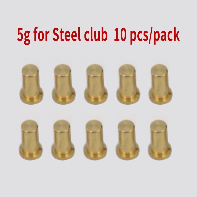 10pcs set Golf club weight head accessories Shaft Plug Assembling kits Copper Nail Brass Swing carbon/steel size .370 .335 .350: 5g for Steel club