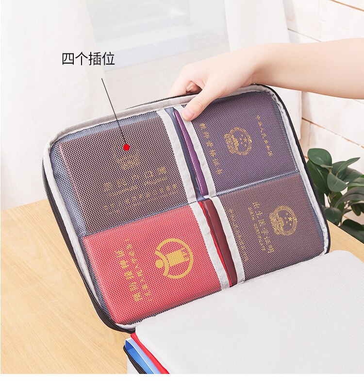 Folder for Documents Ticket Waterproof Document Holder Organizer for Documents Certificates File Folder Large Travel Storage Bag