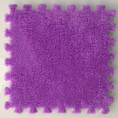 4pc/ sett baby eva skum plysj puslespill lekematte barnetepper leker teppe for barns sammenlåsende treningspute gulv for babyspill: D