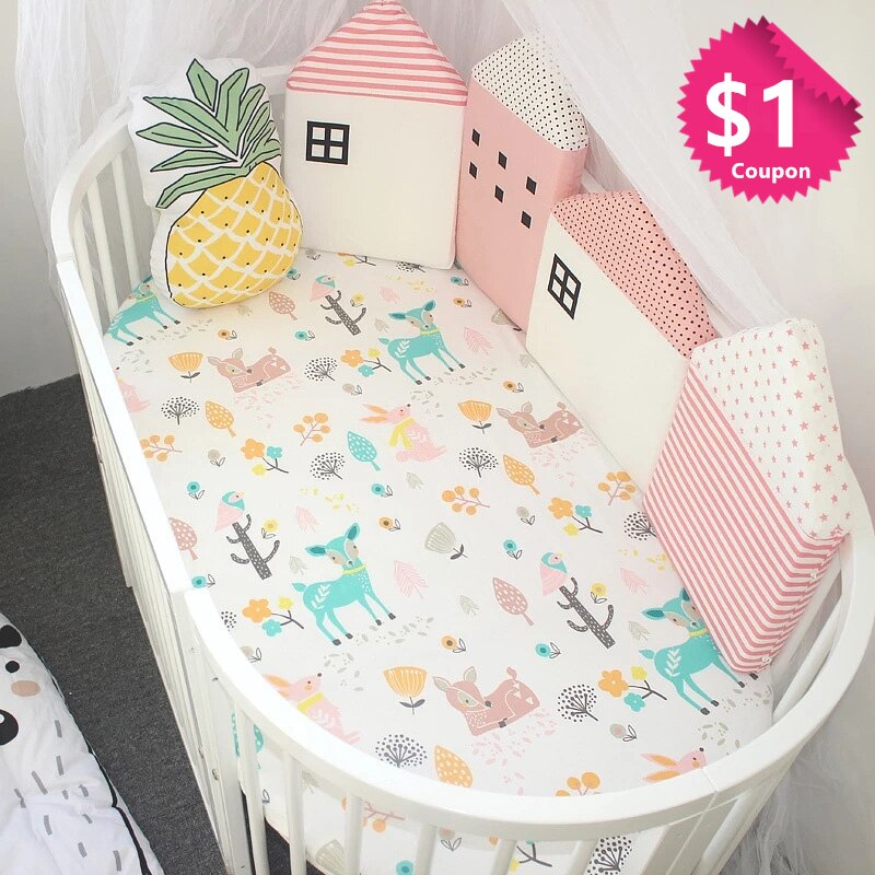 Baby home crib protector Crib side Newborns bed Bumper Nordic INS House Bed Cushion Infant Cot sides Baby bedding set Room Decor