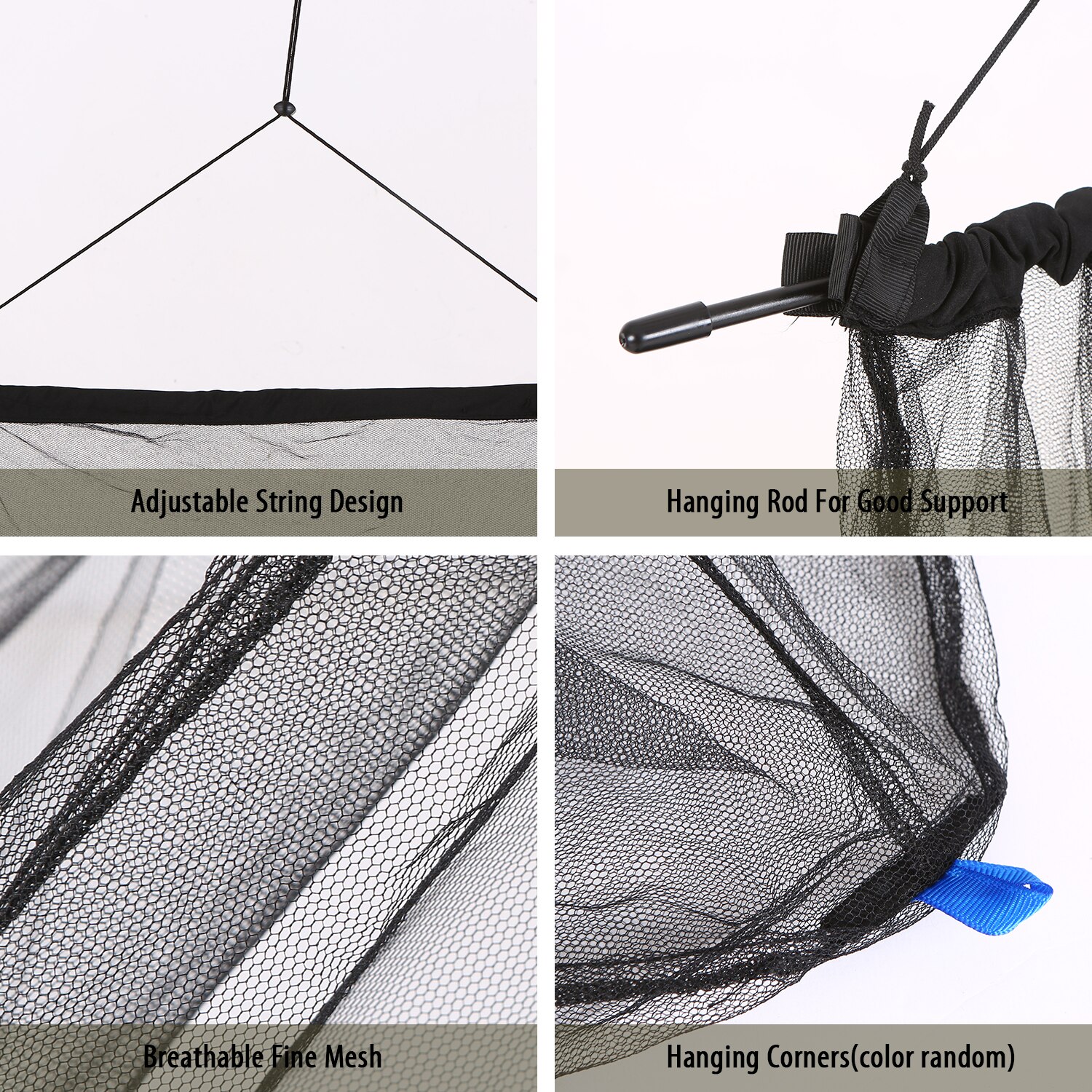 Red antimosquitos para acampar, red para exteriores para dos personas, carpa con bolsa de transporte para mochilero, senderismo y Camping