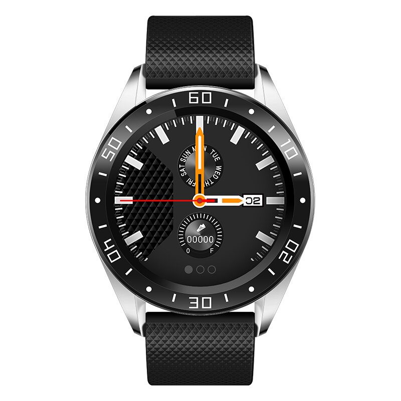 SmartWatch GT105 Wasserdichte Uhren Herz Bewertung Monitor Blutdruck Clever Uhr Männer Frauen Fitness Tracker Für IOS Android: Silber- Schwarz