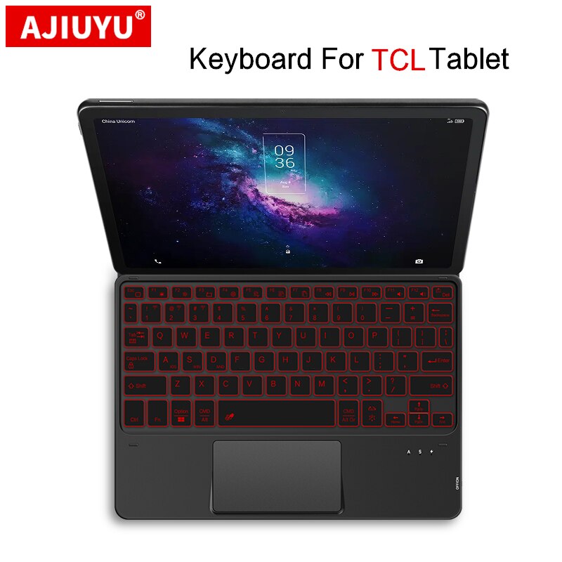 AJIUYU TouchPad Tastatur Hintergrundbeleuchtung Bluetooth Für TCL 10 TAB Max 10s 10 Neo 8L 7 Lite TABMax ALCATEL FREUDE TAB 2 Tablet Fall