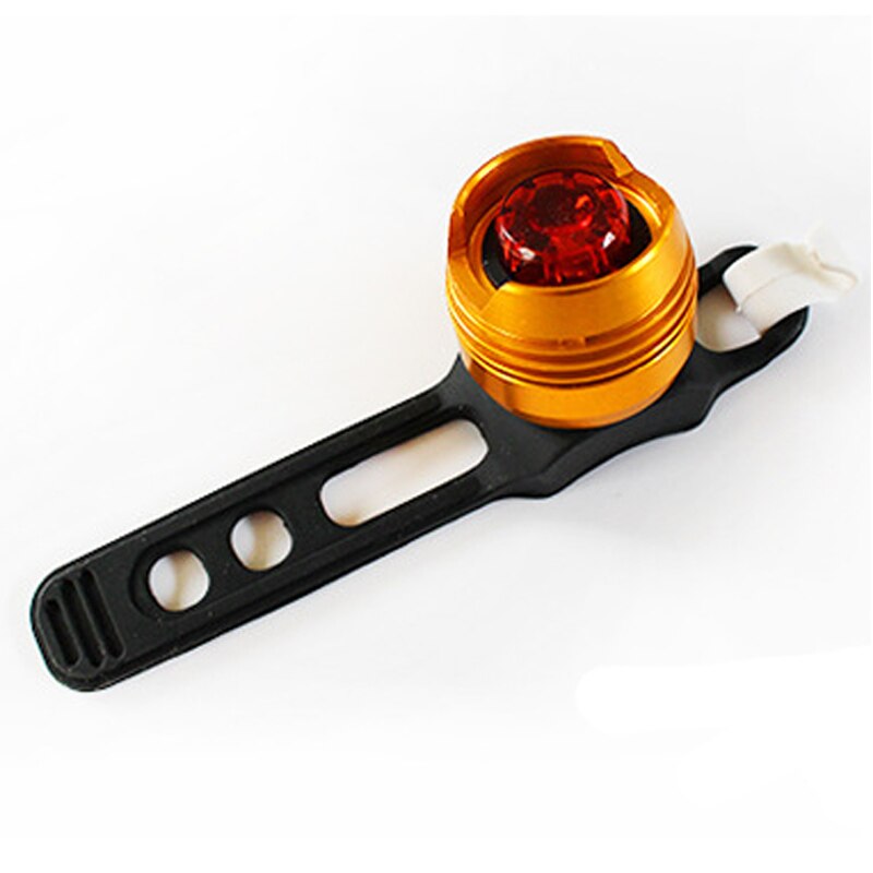 Led Waterdichte Fiets Voor Achter Tail Helm Red Flash Light Veiligheid Waarschuwingslampje Fietsen Veiligheidswaarschuwing Licht: Golden Red Light