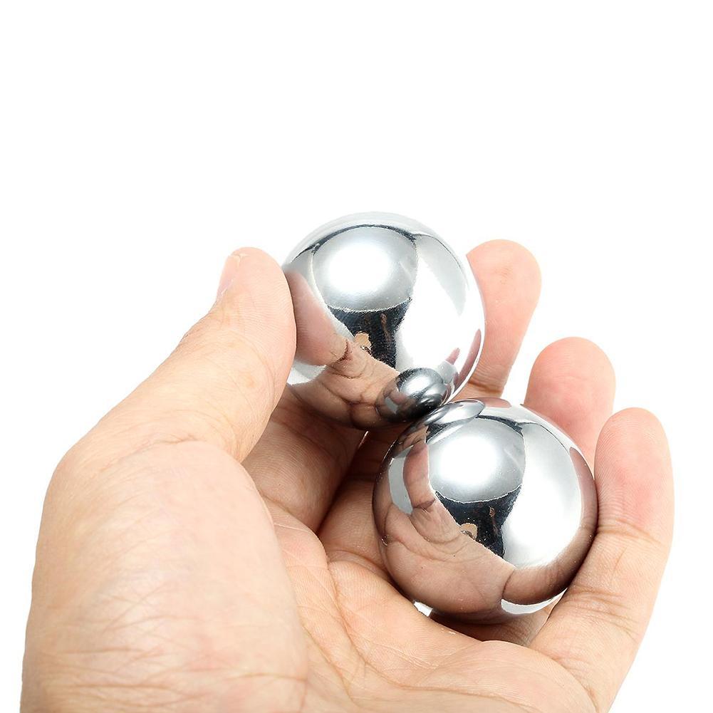 Chinese Chromium-Plated Silver Brocade Balls Iron Fitness Handball Middle-Aged Sensory Exercise Ball Turn Message Medicine Balls