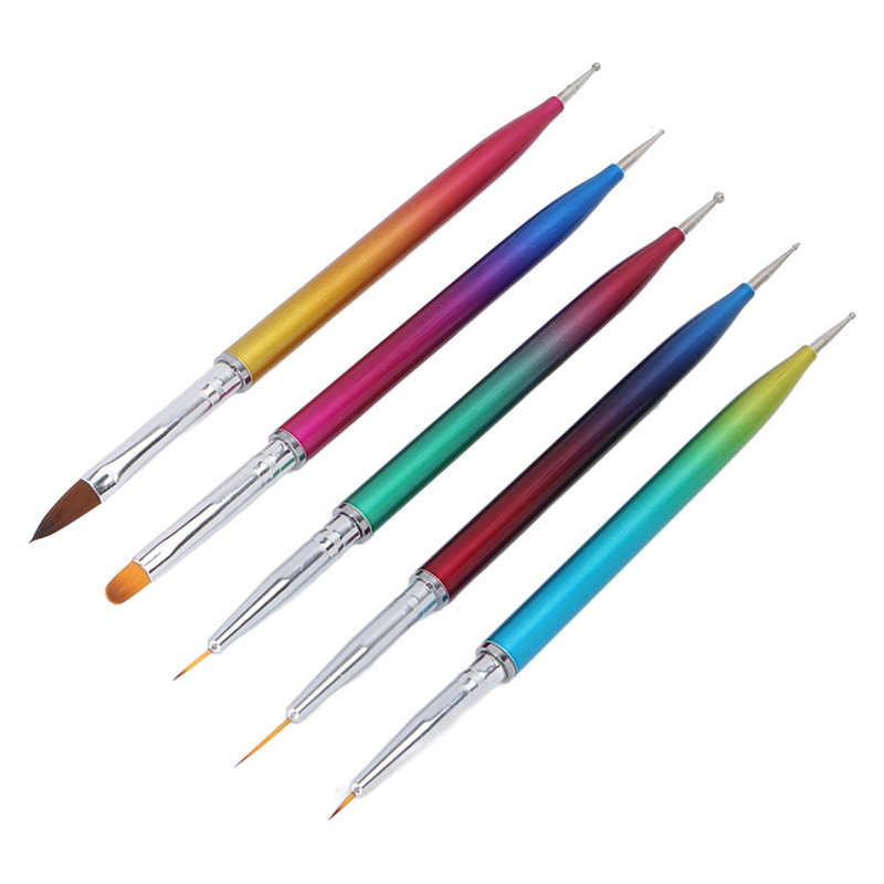 Nail Brushes Double Ended Nail Art Painting Brushes Set for Home for Nail Learners for Salons for Nail Experts