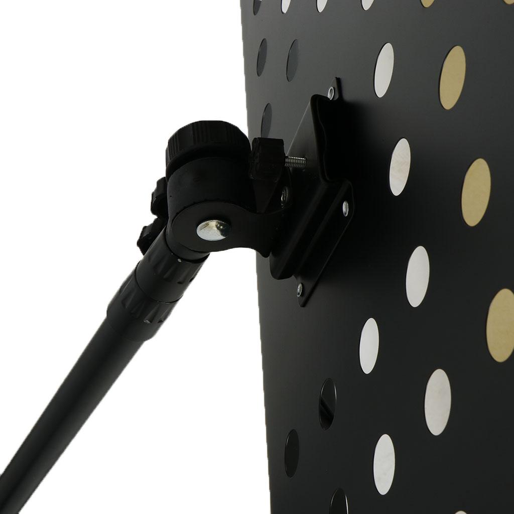 Foldable Sheet Music Stand, Adjustable Height 80-140cm, Black