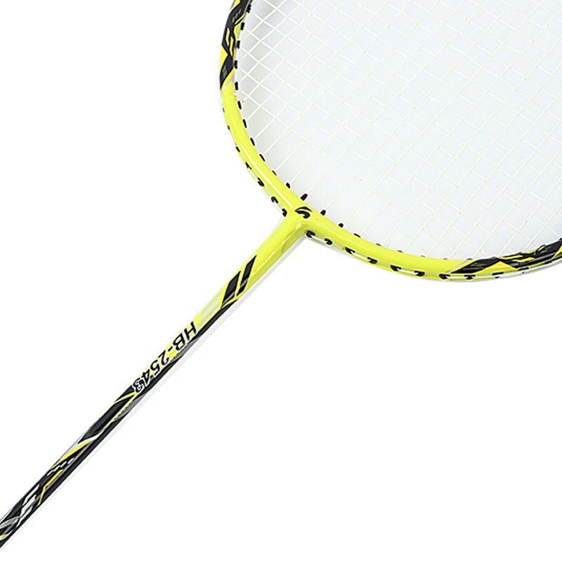 HENBOO 1 pair Badminton Racket Standard Iron Alloy Training Racket Carbon Badminton Ultralight Fiber Grips
