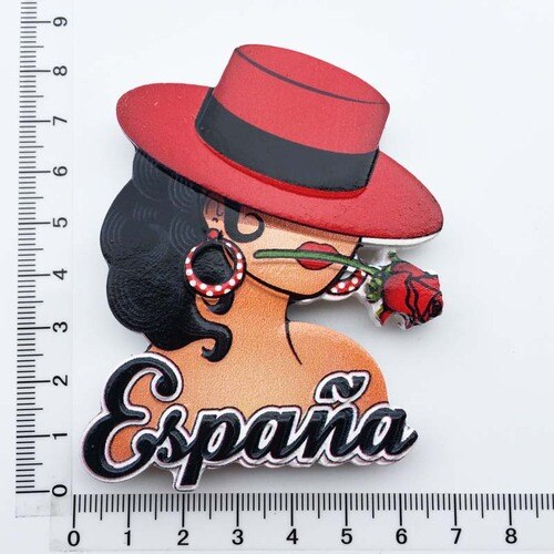 Recuerdos de turismo mundial y urbano de hitos españoles, decoración de imán para nevera de Barcelona, Madrid, Granada, Sevilla, Toledo, Córdoba, España: 16