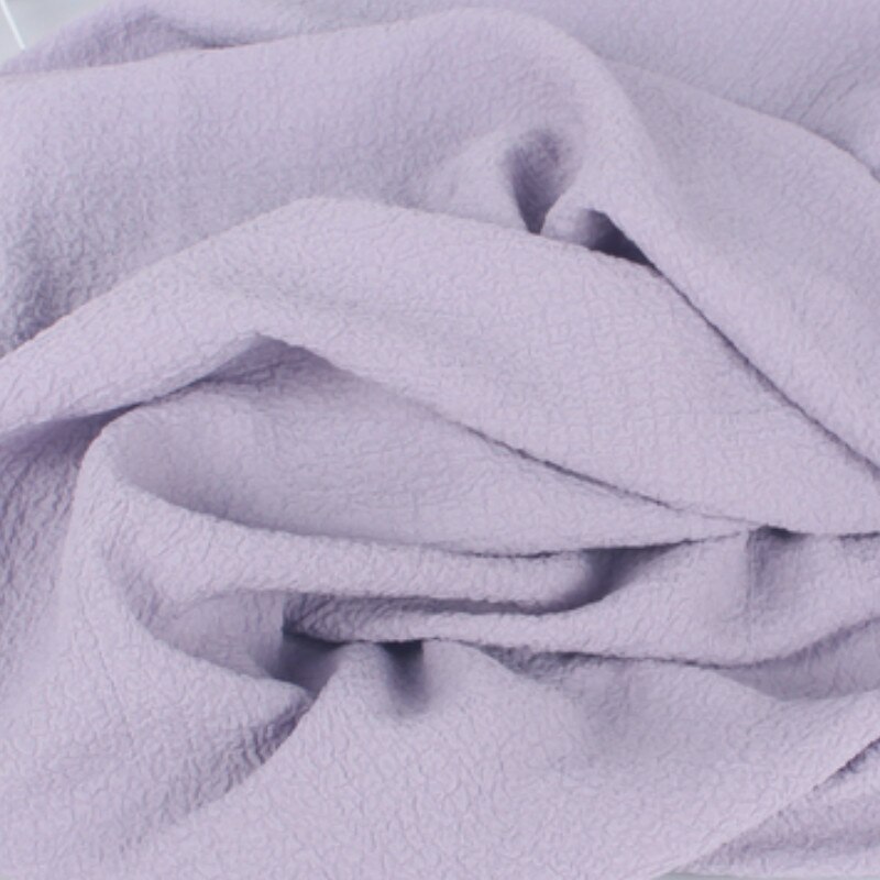 Style coréen bulle crêpe en mousseline de soie tissu rétro solide robe courte femmes robe vêtement matériel: lilac