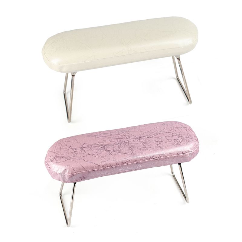 Maniküre Handauflage Aus Leder – Rutschfestes Handkissen Für Nageldesign, Rosa, 15 Cm, Mit PU-Leder & Schwamm