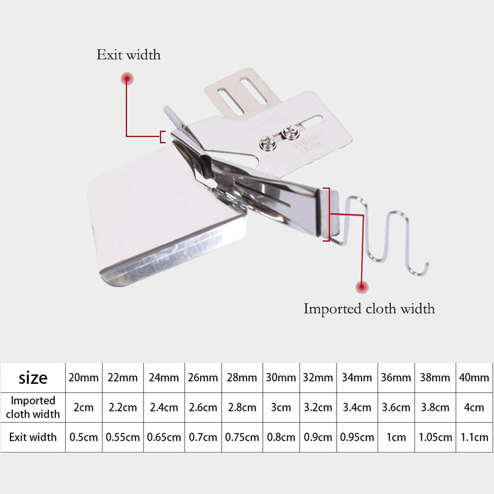 Industrial Multi-Functional 4 Fold Edging Slide Binder Hemming Device Presser Foot Flat Sewing Machine Accessories